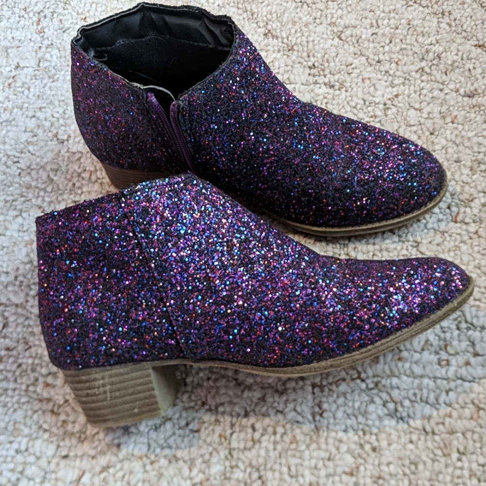 Girls glitter ankle boots